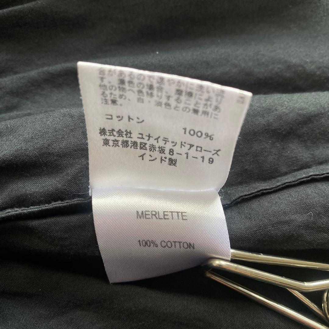 Merlette ブラック ティアードワンピース ソリマン マーレット 黒