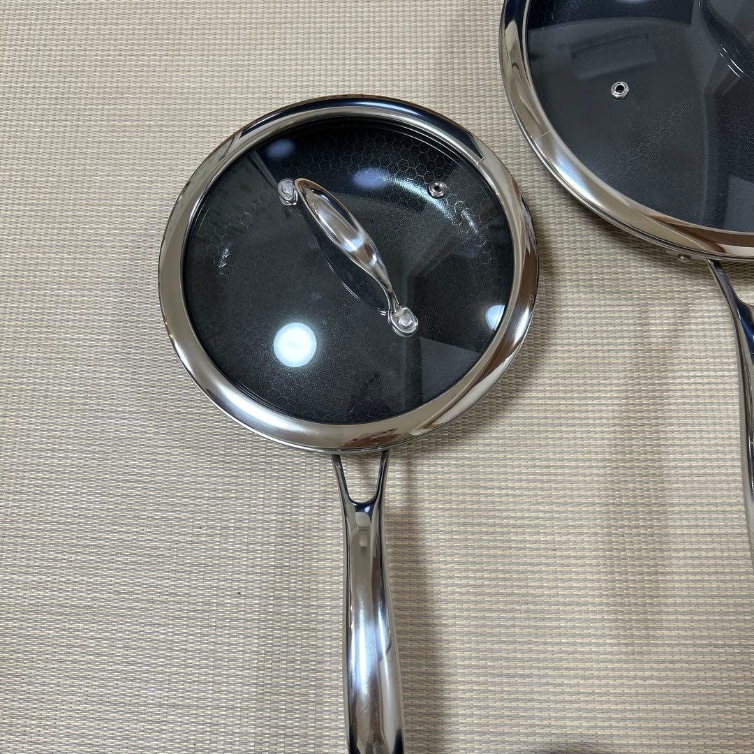 ヘックスクラッドHEXCLADフライパン　蓋付　26cmと20cmセット