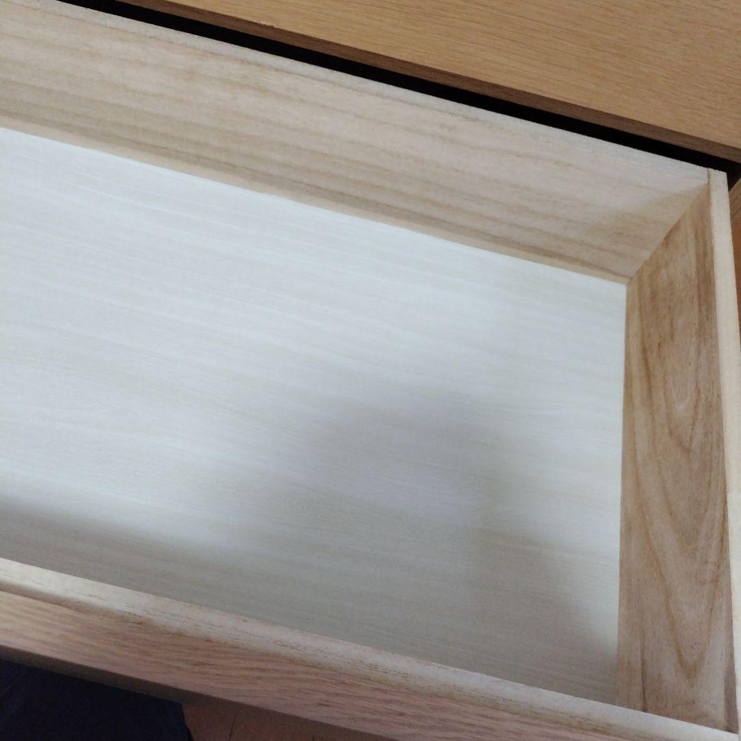 【専用】無印良品　オーク材チェスト　４段　引出し　たんす　脚付き　廃盤品