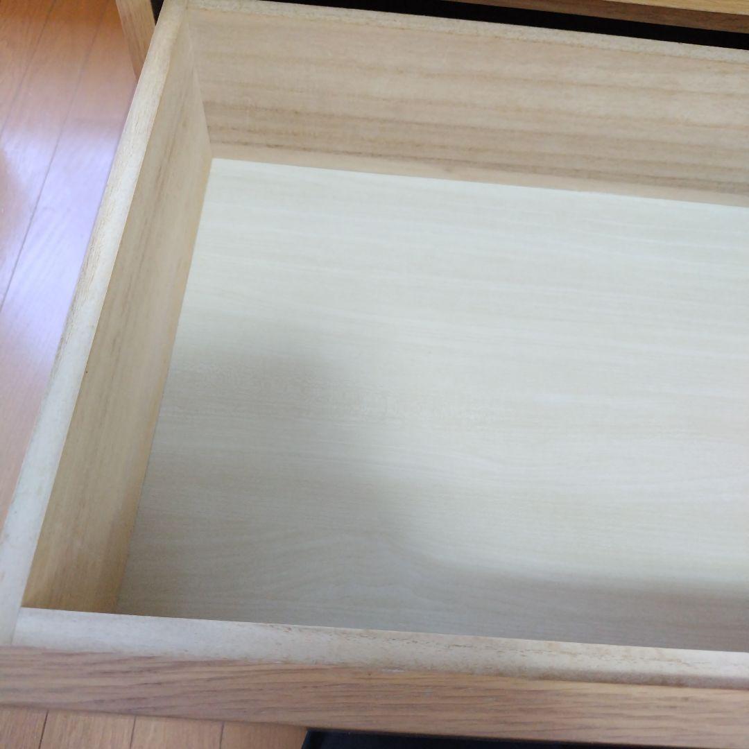 【専用】無印良品　オーク材チェスト　４段　引出し　たんす　脚付き　廃盤品