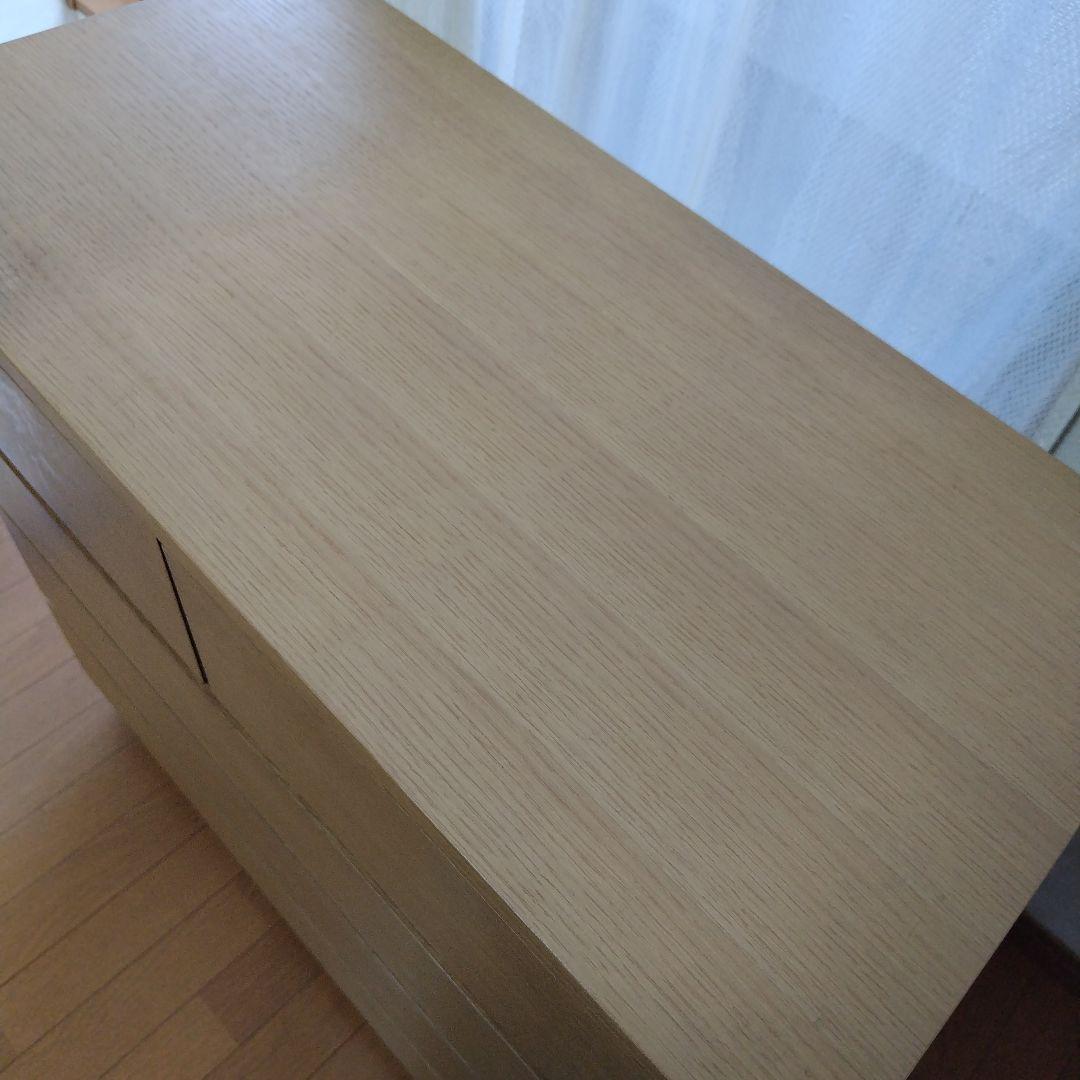 【専用】無印良品　オーク材チェスト　４段　引出し　たんす　脚付き　廃盤品