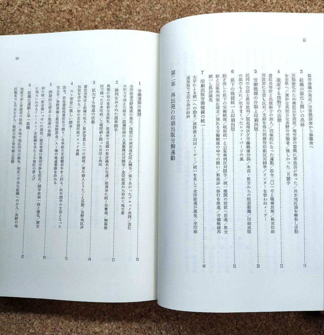 【希少】長野県印刷労働運動史 結成30周年記念 資料集 当時物
