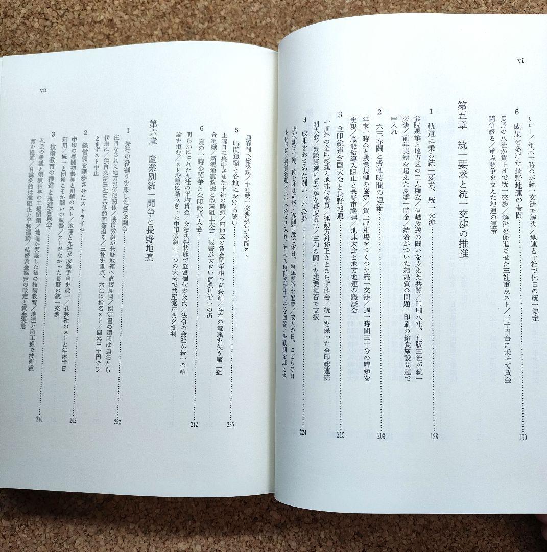 【希少】長野県印刷労働運動史 結成30周年記念 資料集 当時物