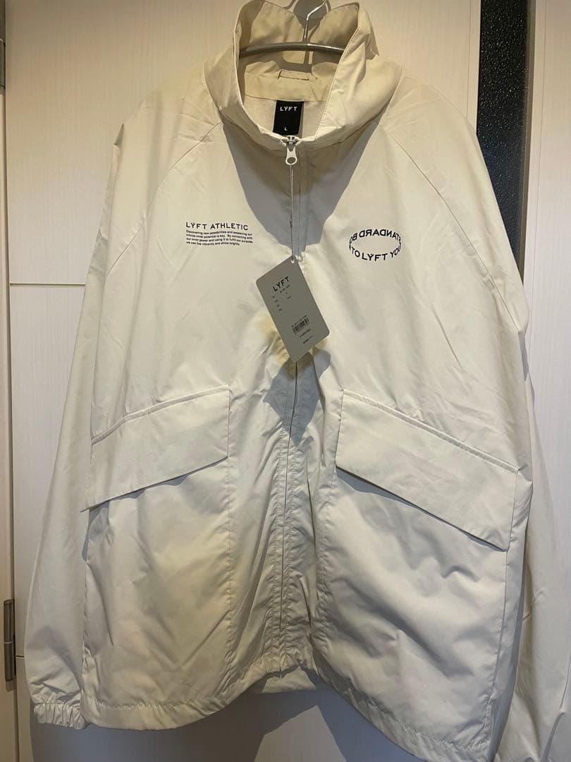 ジャケット・アウター BASIC NYLON ZIP UP JACKET - IVORY LYFT