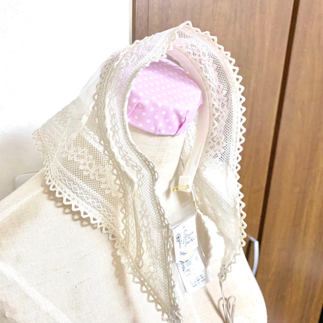 バラ色の帽子 CA4LA取扱☆レースバブーシュカカチューシャ