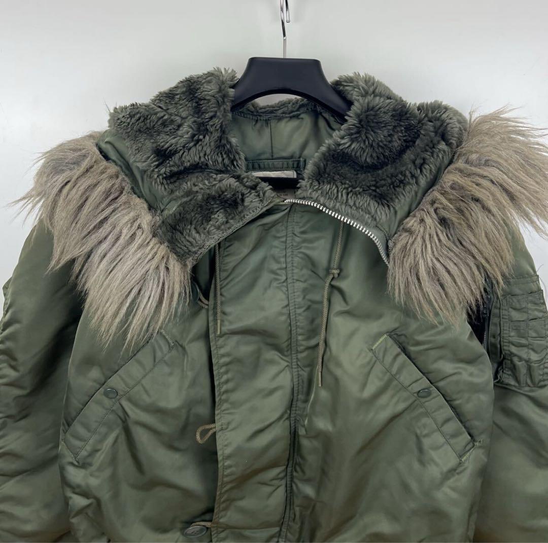 美品 USA 90s ALPHA N-2B M オリーブ グリーン