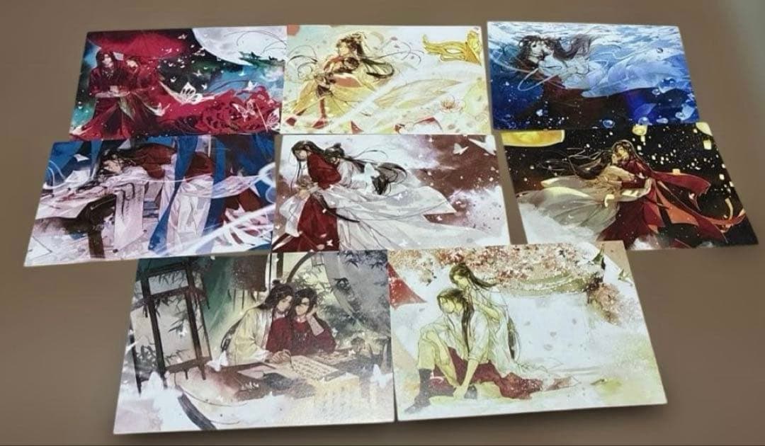 天官賜福 繁体字版、簡体字版 小説全巻セット 英語版表紙のポストカード付き