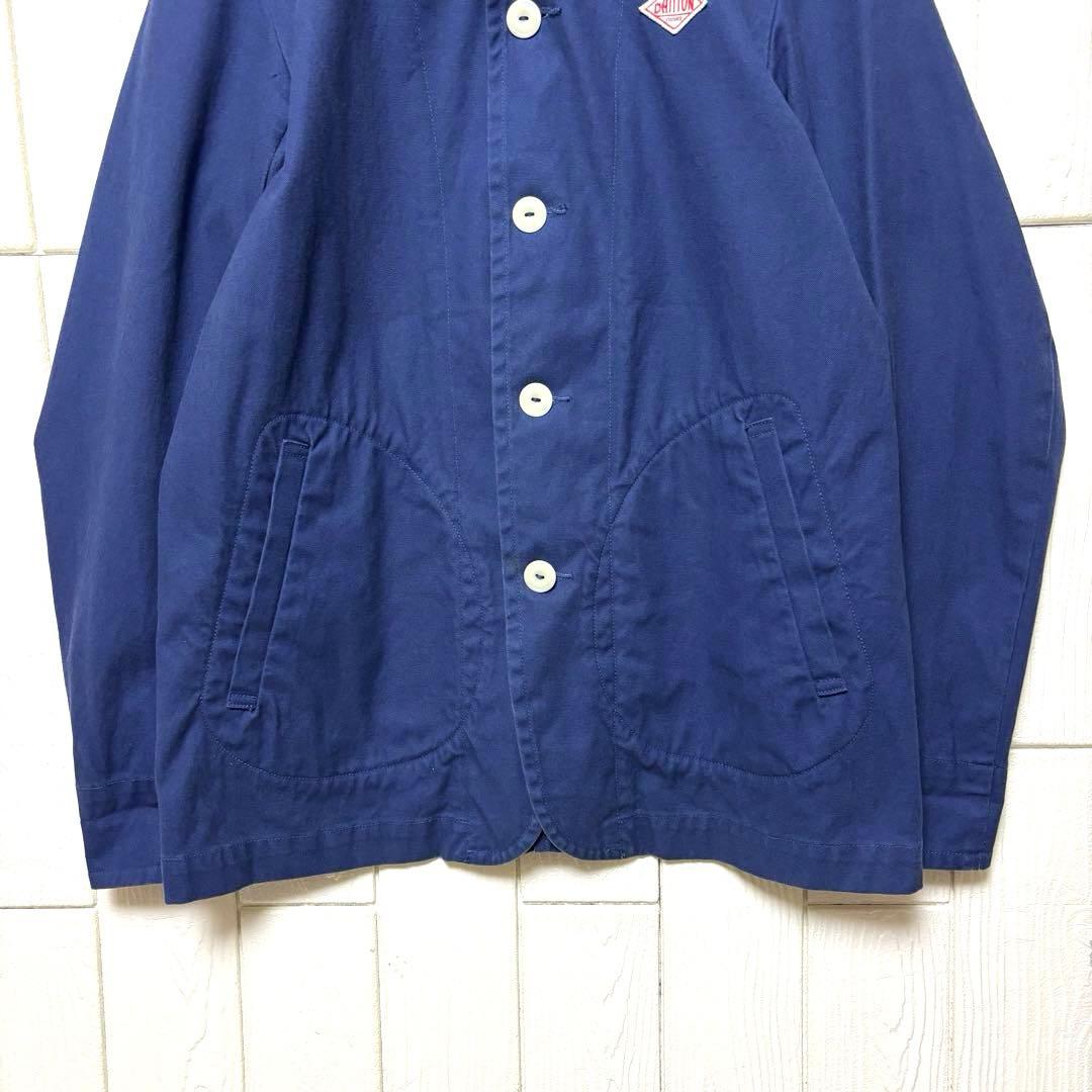 希少 DANTON ダントン 丸襟 カバーオール シングルジャケット ネイビーL