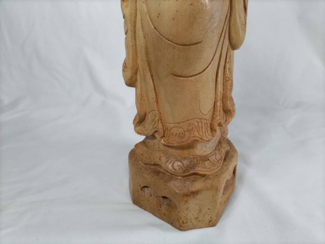 在庫処分品！【寿老人】特注木彫り　高さ44ｃｍ