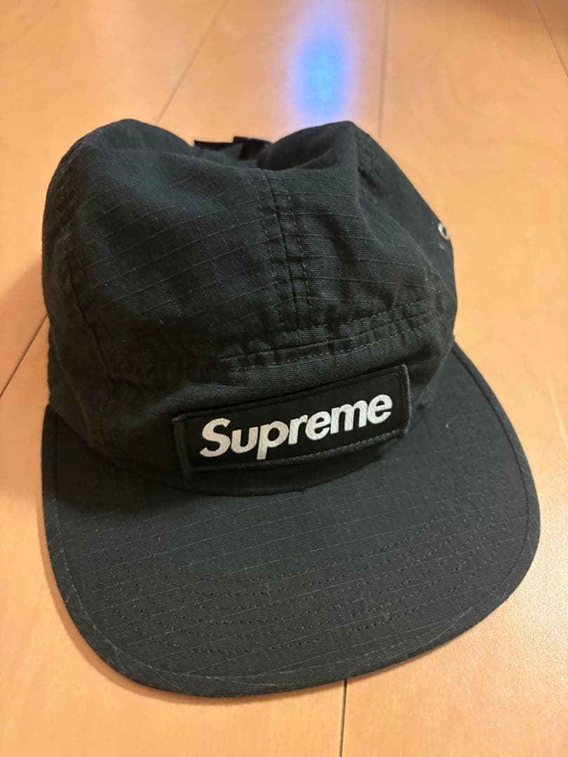 Supreme Camp Cap ブラック ボックスロゴ USA製