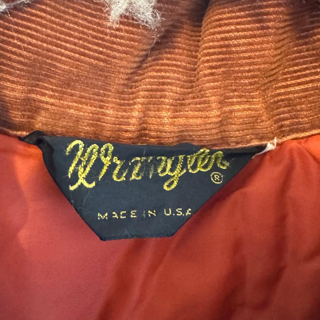 70s Wrangler ウエスタンヨーク コーデュロイ中綿ベスト USA製