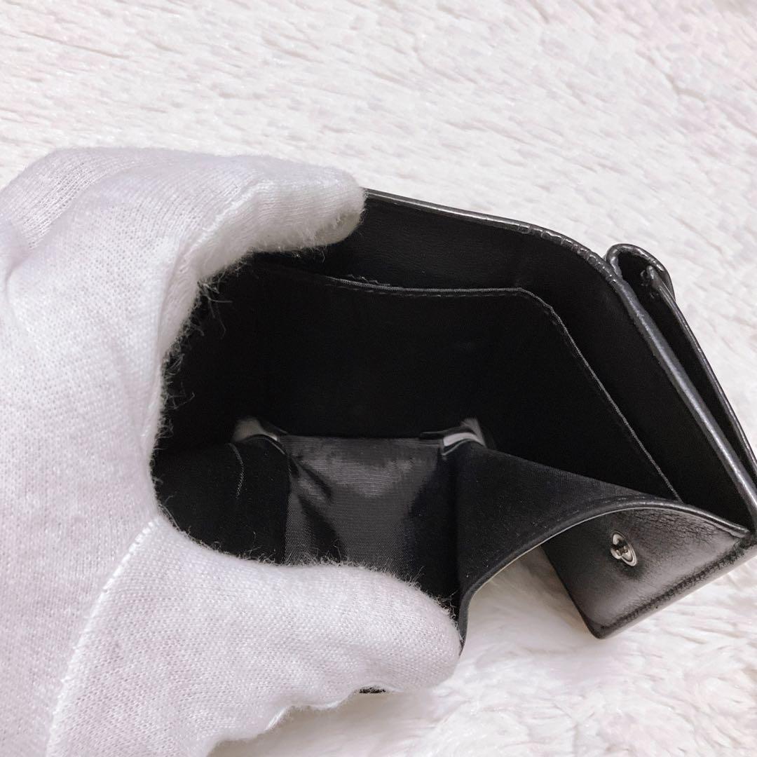 ⭐︎美品⭐︎バレンシアガ 三つ折り 財布 エブリデイ ペーパー レザー ブラック 箱