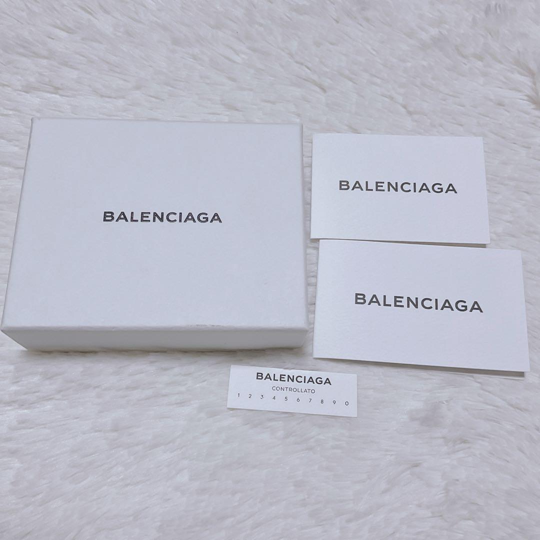⭐︎美品⭐︎バレンシアガ 三つ折り 財布 エブリデイ ペーパー レザー ブラック 箱