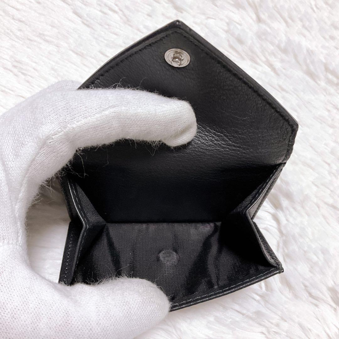 ⭐︎美品⭐︎バレンシアガ 三つ折り 財布 エブリデイ ペーパー レザー ブラック 箱