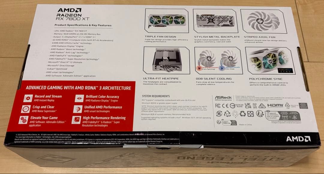 グラフィックボード・グラボ・ビデオカード AMD Radeon RX7800XT Steel legend