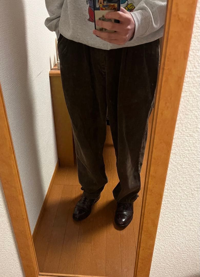 ドッカーズ 太畝コーデュロイパンツ 2タック ブラウン