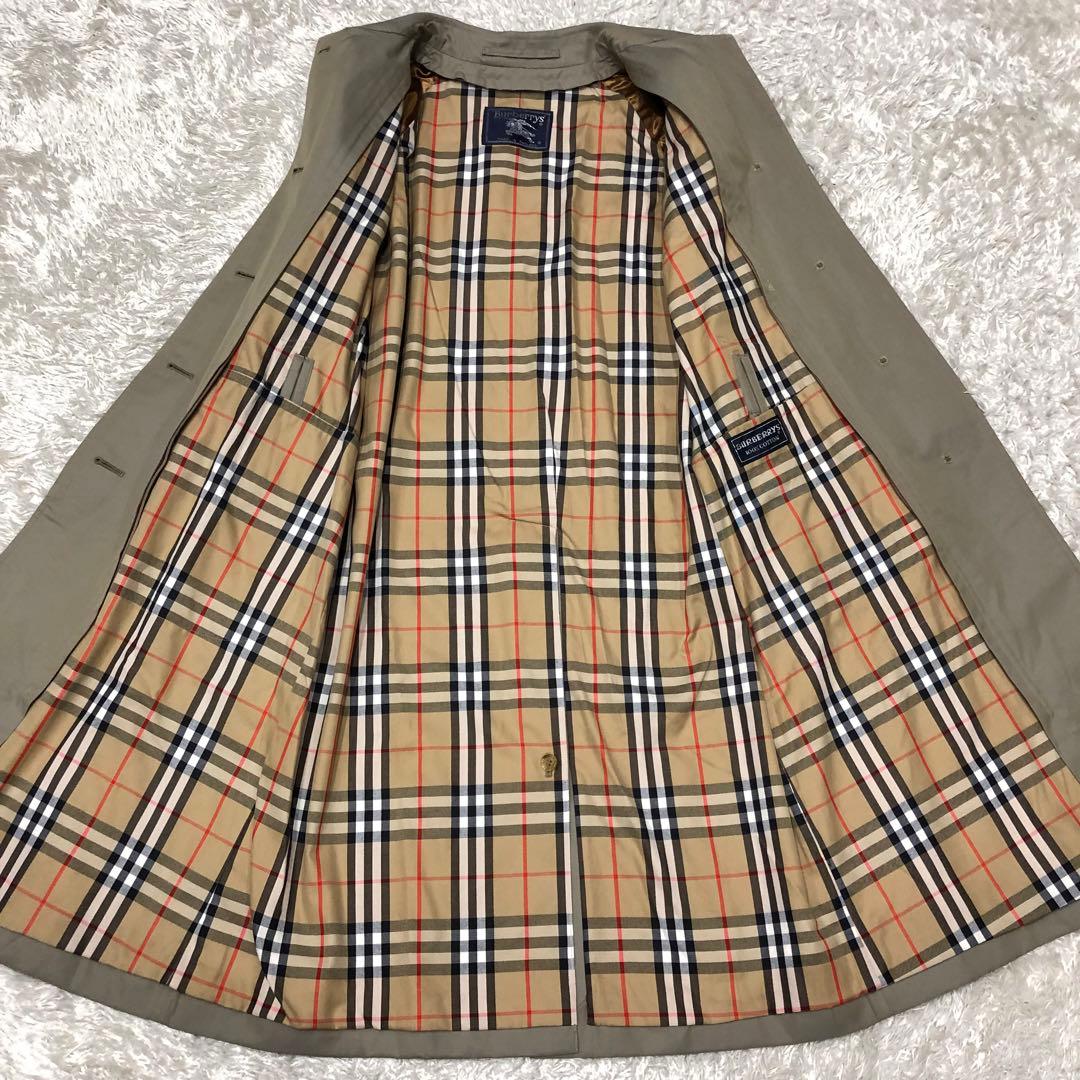 美品✨バーバリー 2way ライナー付き ステンカラーコート ノバチェック裏地