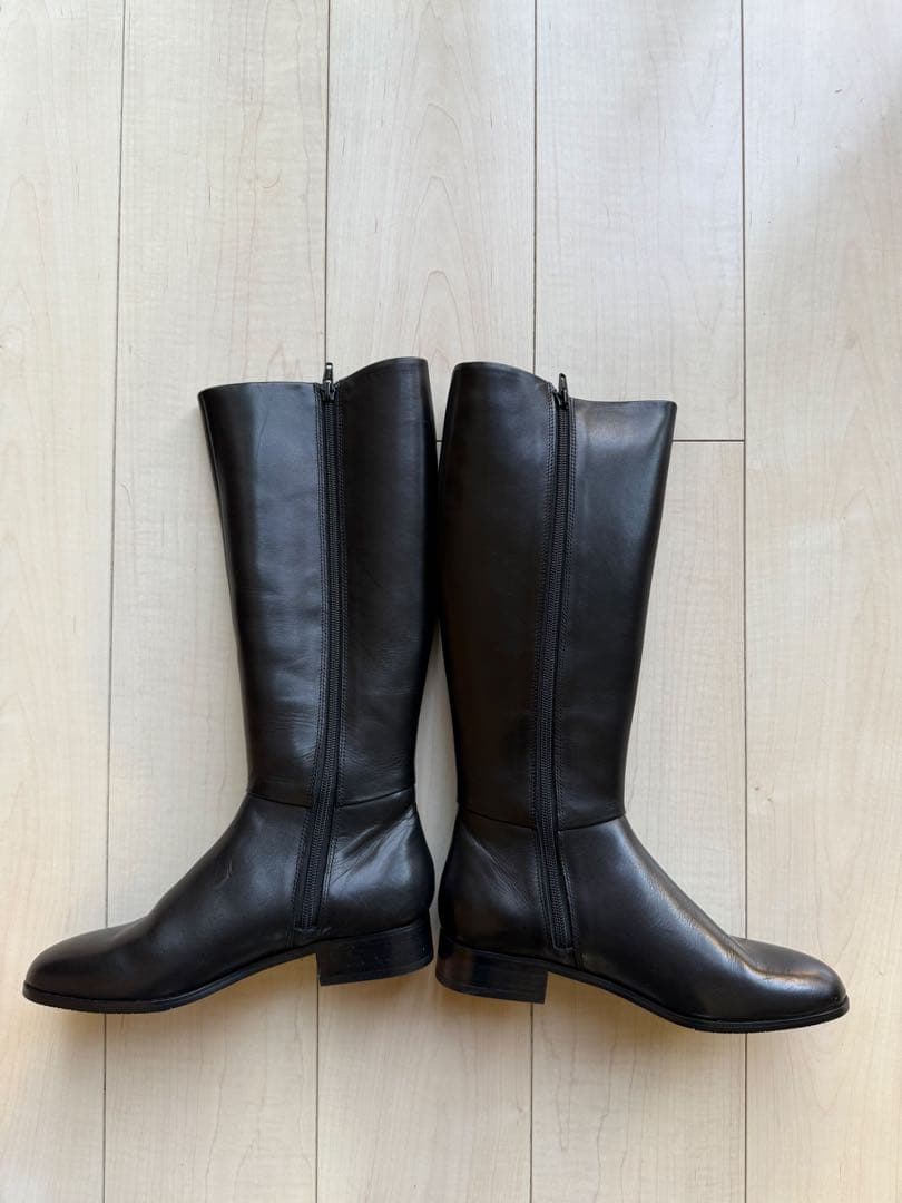 お値下げ　新品　本革　MODE KAORI 黒 ロングブーツ 24.5cm
