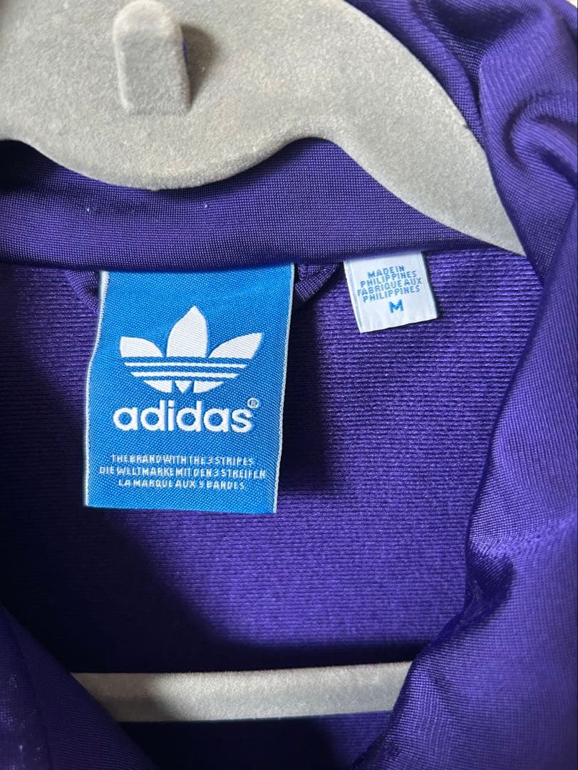 adidas 紫 ジャージ ジャケット M
