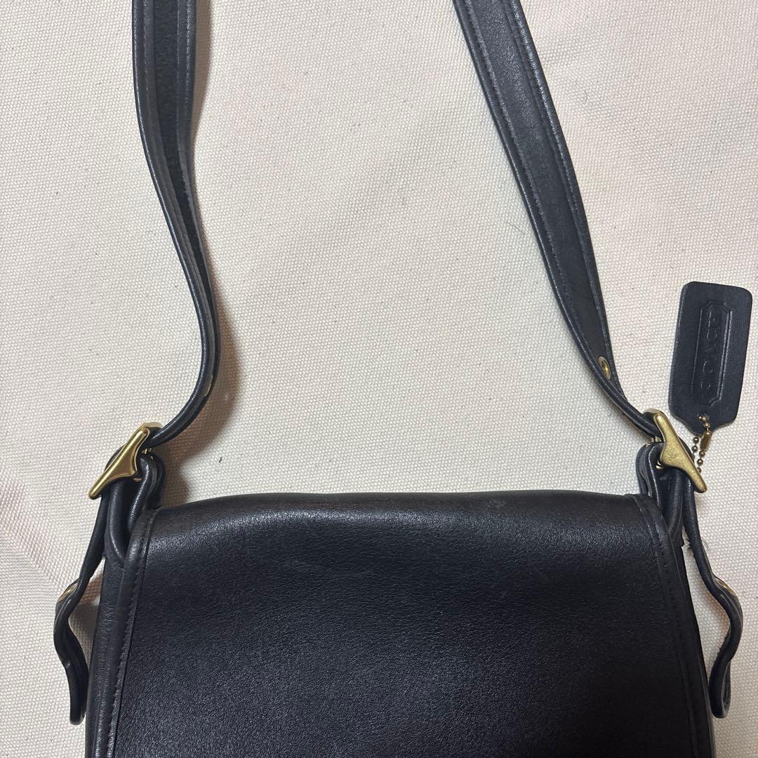 【 OLD Coach 90s 】ブラックレザー ショルダーバッグ