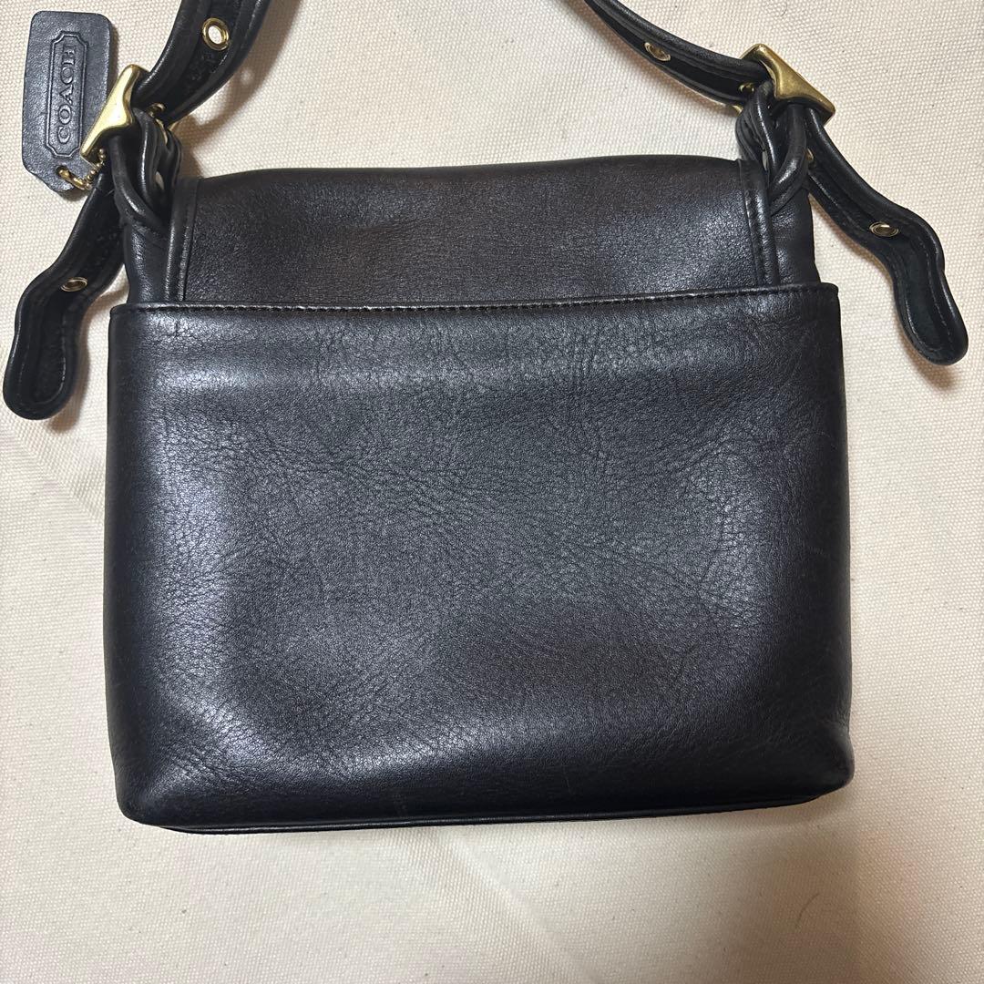 【 OLD Coach 90s 】ブラックレザー ショルダーバッグ