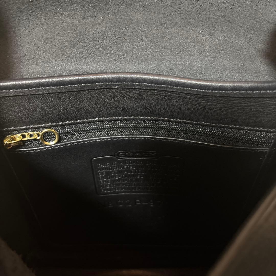 【 OLD Coach 90s 】ブラックレザー ショルダーバッグ