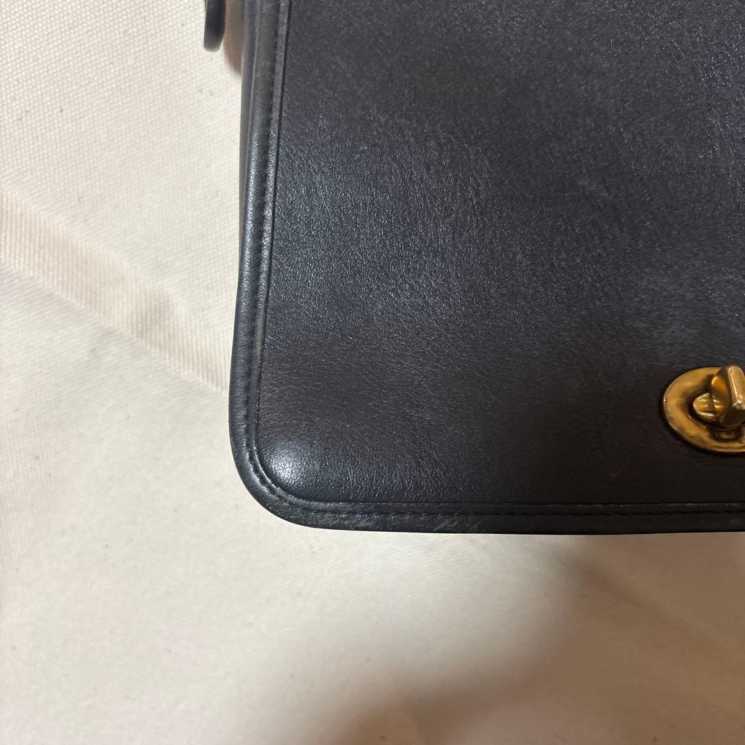 【 OLD Coach 90s 】ブラックレザー ショルダーバッグ