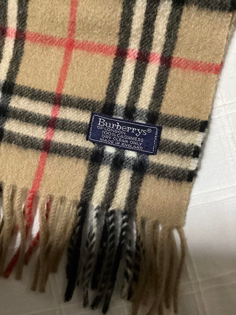 Burberry's ／タータンチェックマフラーバーバリー カシミア　美品