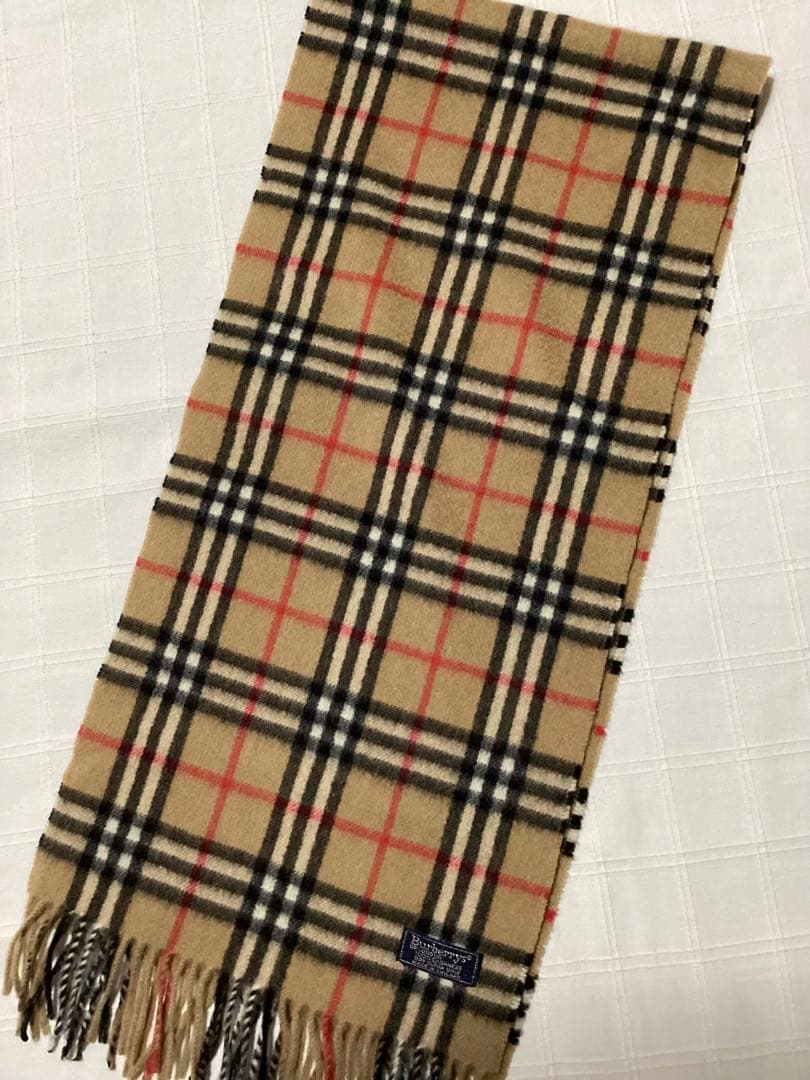 Burberry's ／タータンチェックマフラーバーバリー カシミア　美品