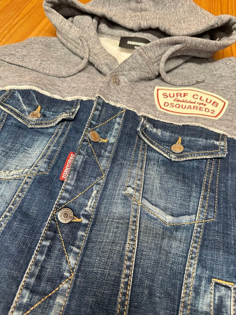 DSQUARED2 メンズ　デニム＆スウェットフーディー