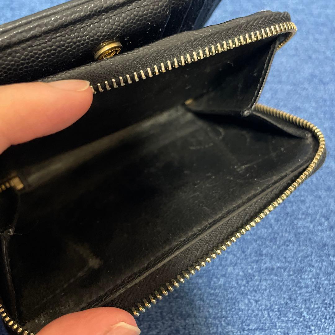 【大人気】SAINT LAURENT ブラック 二つ折り財布