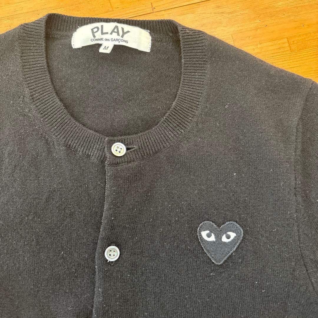 PLAY Comme des Garçons ブラックカーディガン M