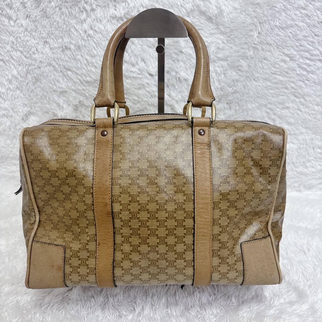 CELINE セリーヌ マカダム柄 トリオンフ ミニボストンバッグ ハンドバッグ