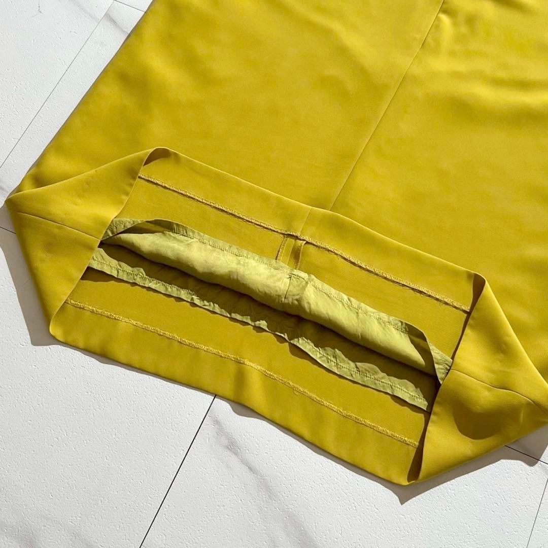 美品✨アドーア ソフトジョーゼットバルーンスリーブワンピース イエロー M