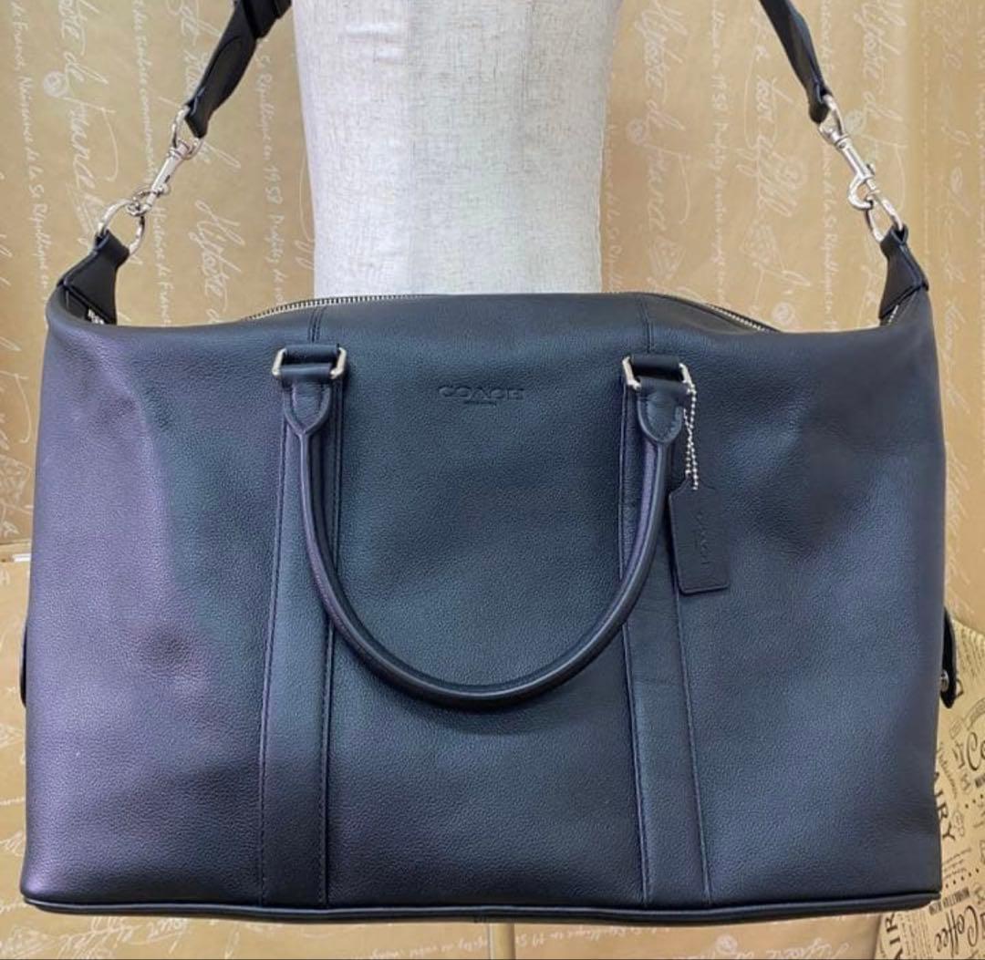 COACH ボストンバッグ/ハンドバッグ オールブラック レザー H99