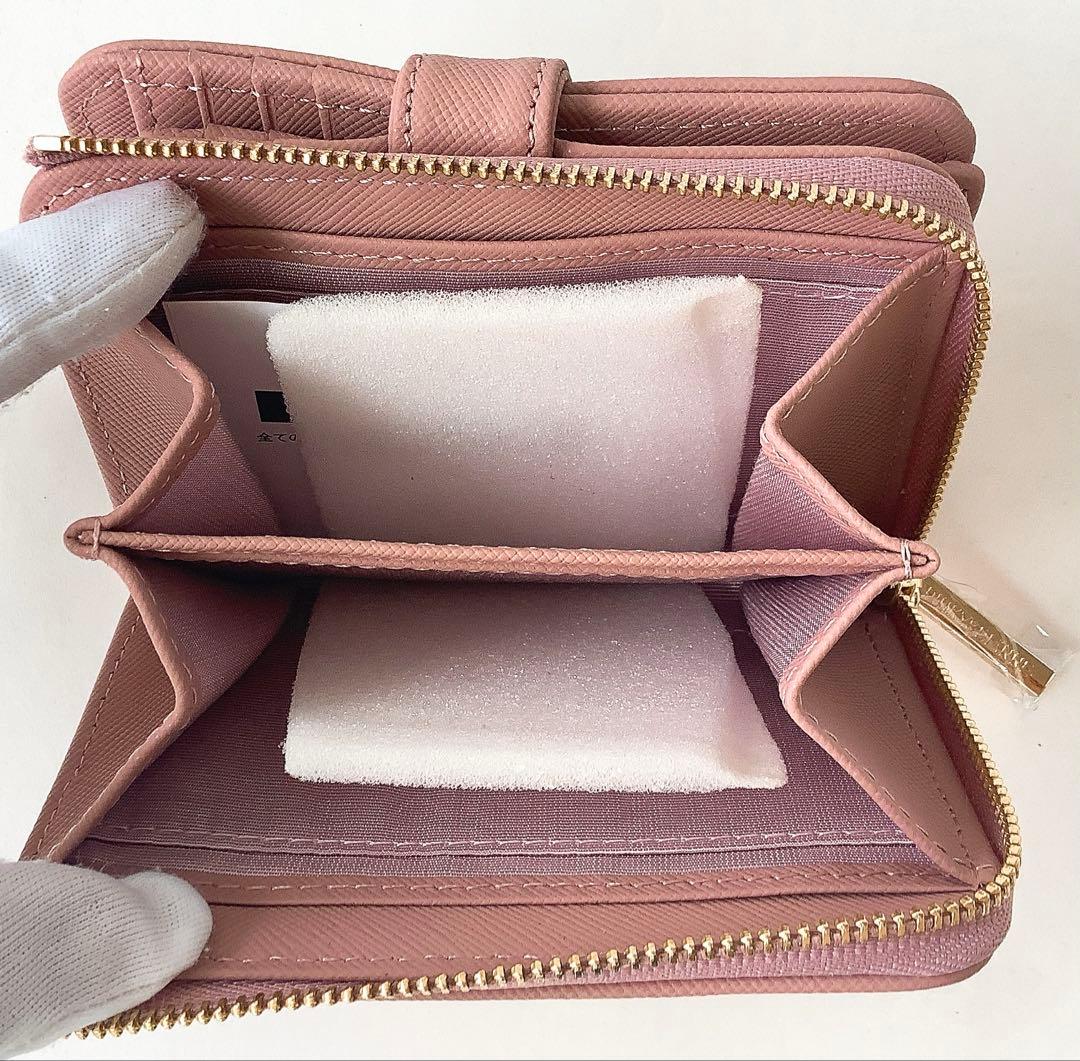 新品★ピンキー＆ダイアン★パドロックＬ字ファスナー二つ折り財布★ピンク