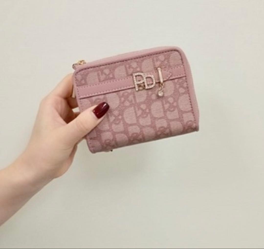新品★ピンキー＆ダイアン★パドロックＬ字ファスナー二つ折り財布★ピンク