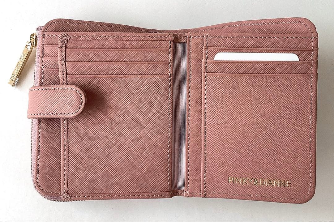 新品★ピンキー＆ダイアン★パドロックＬ字ファスナー二つ折り財布★ピンク
