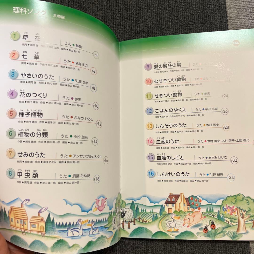 七田　理科ソング　社会科ソング　計5冊　CD付き