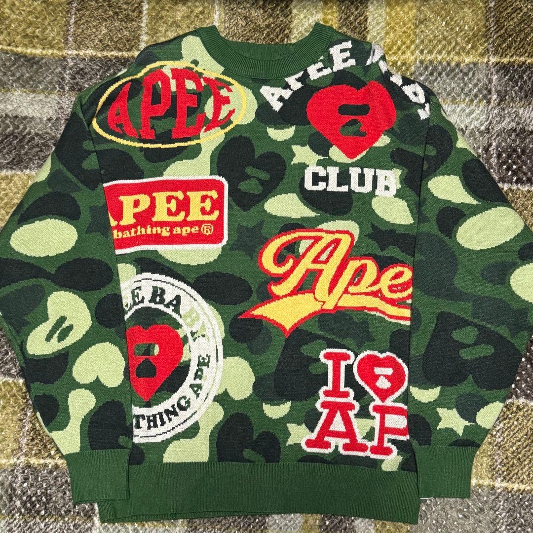 トップス APEE CAMO KNITWEAR