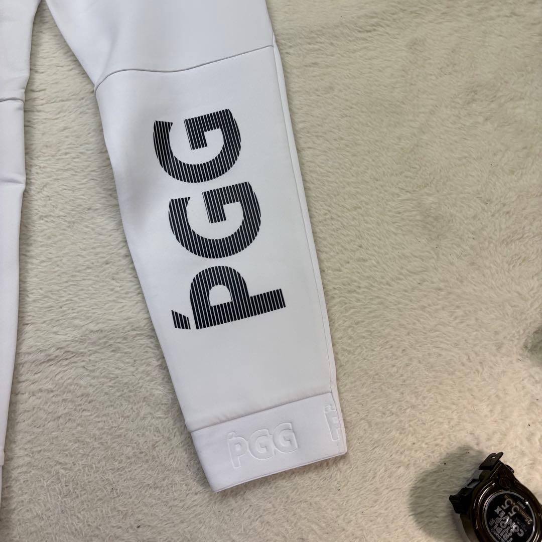 美品　PGG ダンボールニットシャガー　ゴルフパンツ サイズ4 ホワイト　春夏