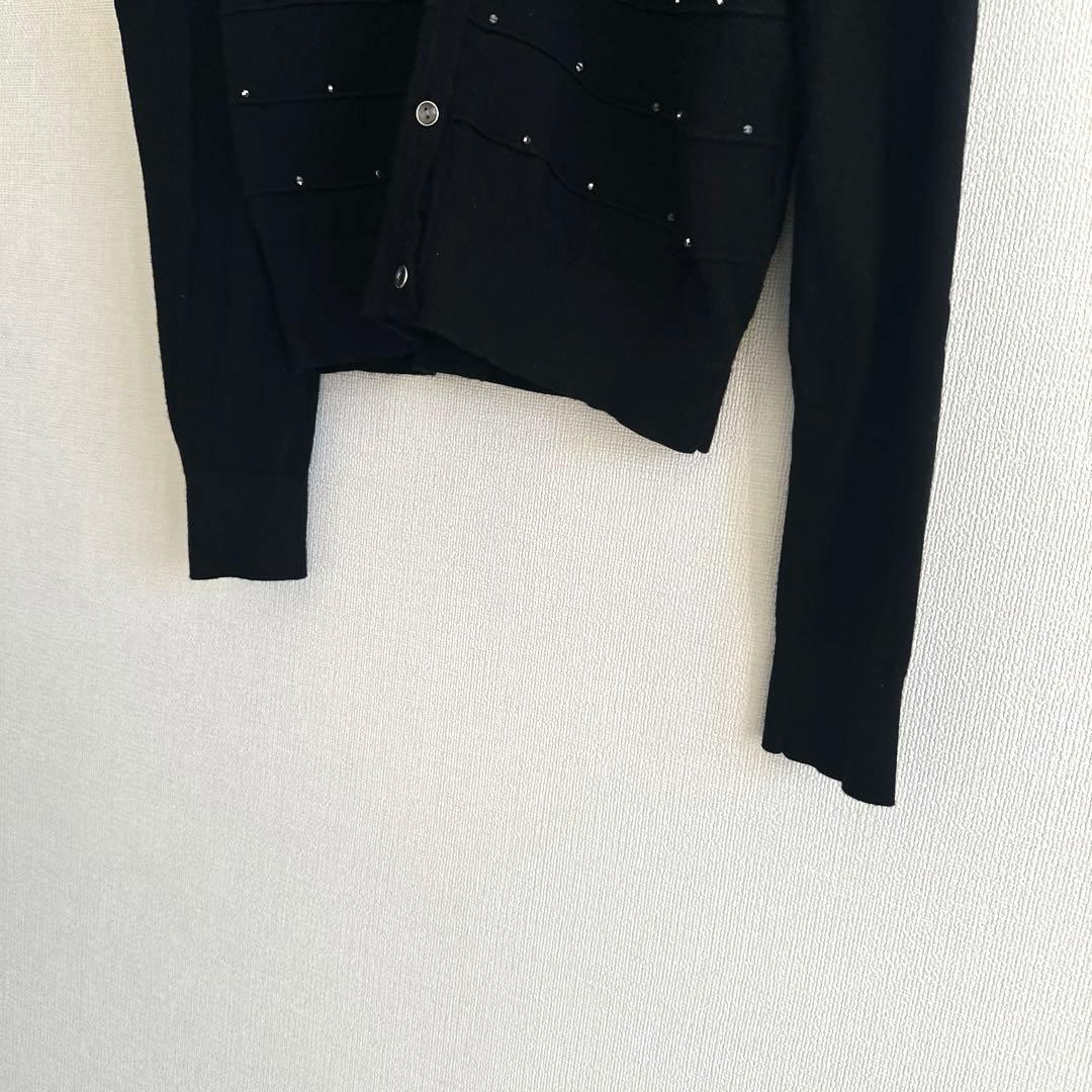 2着セット　ANAYI アナイ　ビーズタック カーディガン　 ノースリーブ　黒
