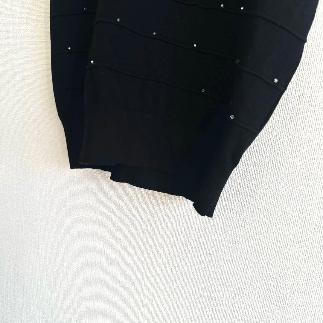 2着セット　ANAYI アナイ　ビーズタック カーディガン　 ノースリーブ　黒
