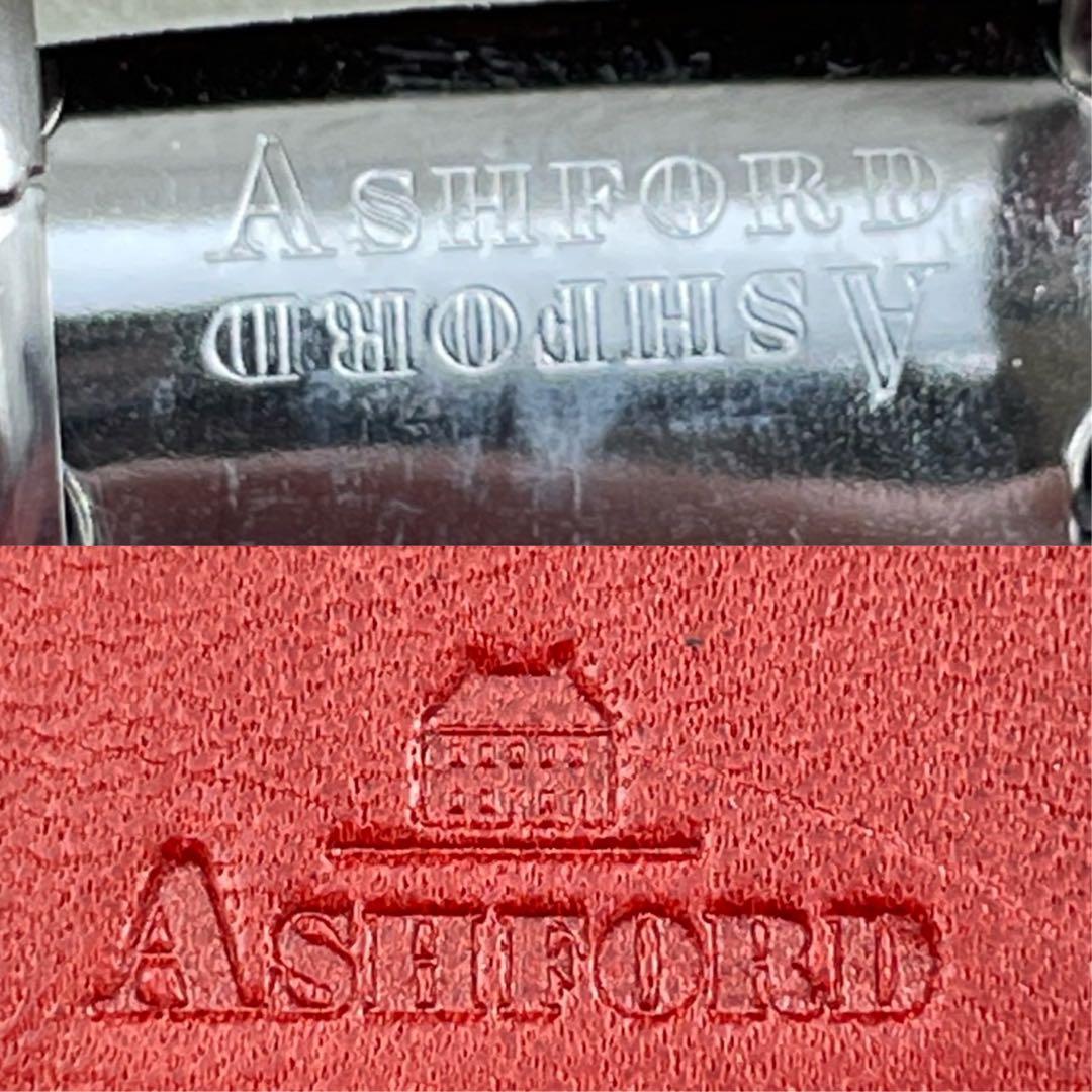 【未使用級】ASHFORD アシュフォード　手帳ケース　赤　レッド　レザー