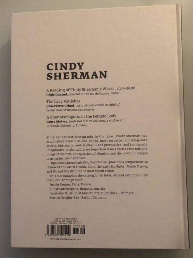 CINDY SHERMAN大型本Flammarion JEU DE PAUME