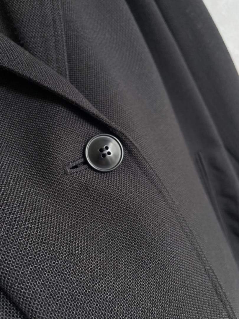 美品✨サロンアダムエロペ　24SS 4.9万　リネンライクロングガウンコート　黒