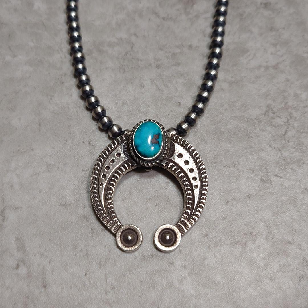 NAVAJO Herman Smith ナジャターコイズ パールネックレス