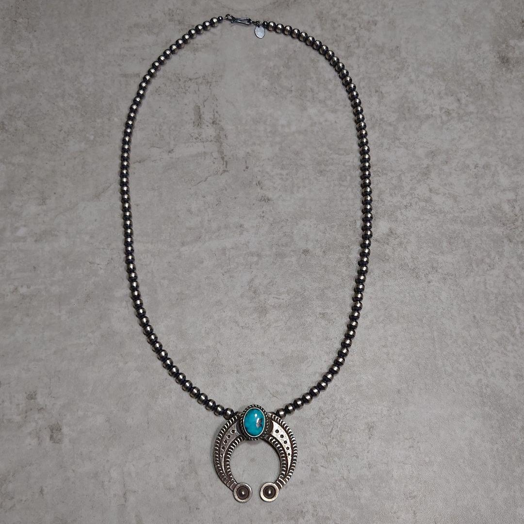 NAVAJO Herman Smith ナジャターコイズ パールネックレス