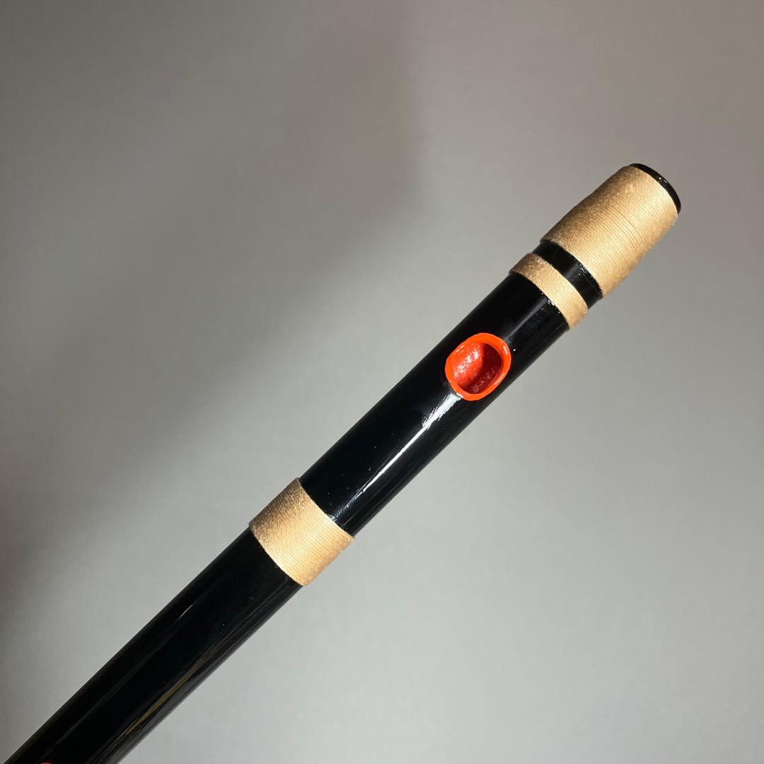篠笛七本調子 B菅ドレミ調 MR7-106 天地糸巻西洋音階 竹笛 和楽器 黒塗