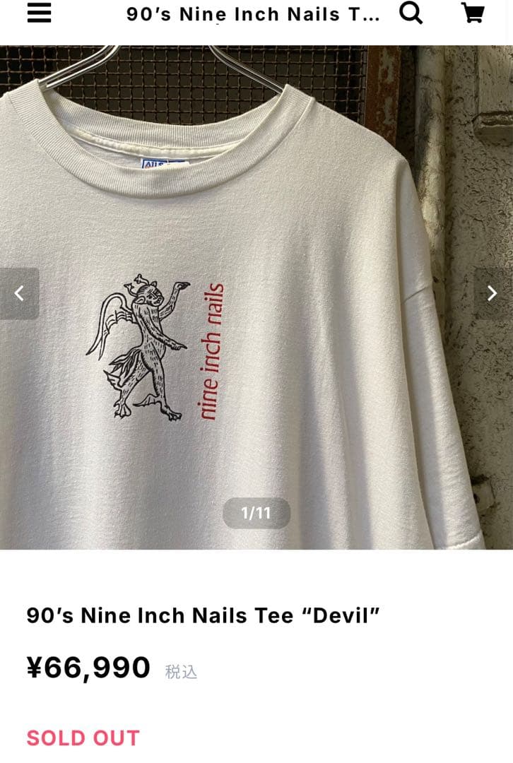 トップス 90s NINE INCH NAILS 1995 ALL SPORT XL
